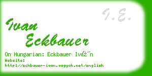 ivan eckbauer business card